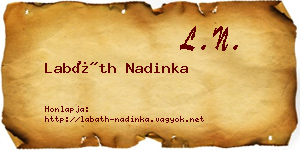 Labáth Nadinka névjegykártya